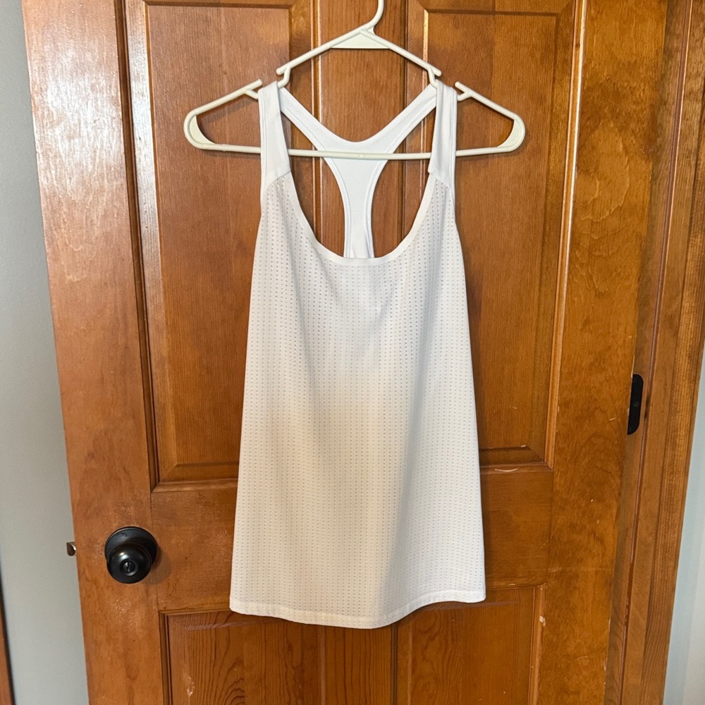 Women's White Racerback Tank Top